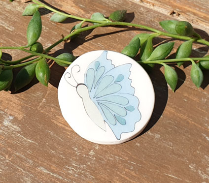 Blue Butterfly Brooch